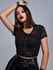 Gothic Lace-up Hollow Out Cropped Top - L | Us 12