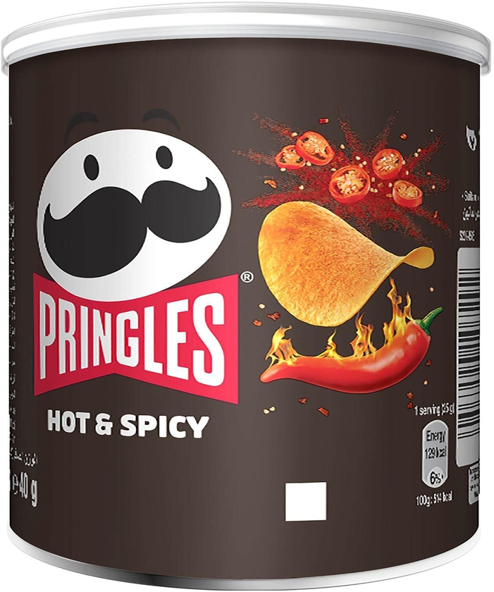 Pringles Potato Crisps Hot and Spicy Flavour - 40 gram