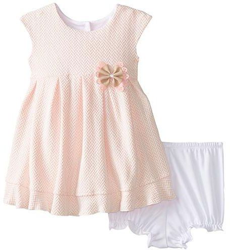 Marmellata Girls Baby-Infant Pink Pleated Dress 
