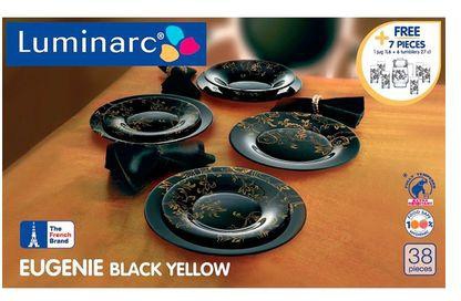 Luminarc J8317 Arcopyrex Dinner Set - Eugenie Black 45 Pcs