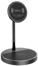 Promate Magnetic Wireless Charger For iPhone, iPad, Airpods Pro, Aurabase-pd20 Uk Black