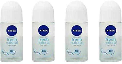 Nivea Women Fresh Natural Deodorant Roll-On 50ML Each (Pack of 4) Deodorant Roll-on - For Women (200 ml, Pack of 4)