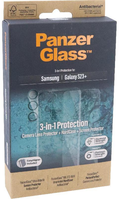 PanzerGlass 3-in-1 Pack Hard Case + Screen Protector + Camera Lens Protector Smartphone Case Bundle