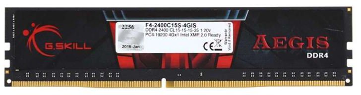 G.SKILL Aegis 4GB 288-Pin DDR4 2400 PC4 19200 Desktop Gaming RAM