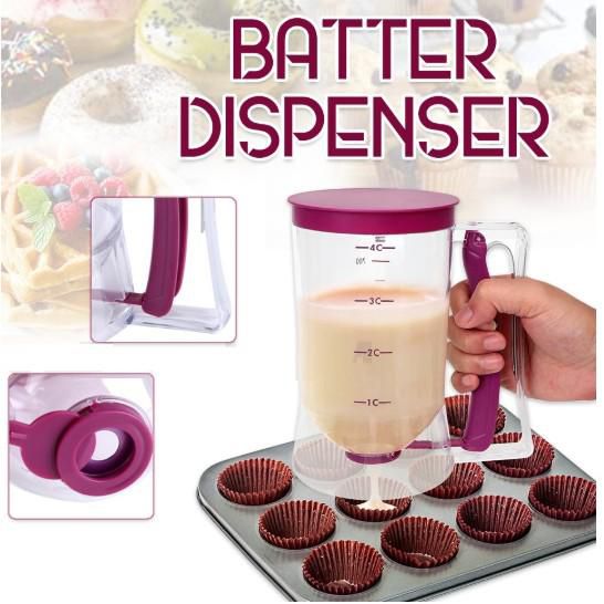 Batter Dispenser Cake Cupcake Snap Helper Muffins Dispenser Mess
