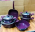 TOP CHEF TOP CHEF Granite Cookware Set 10-piece 18/20/24/28 Cm & frying pan is 26 cm and the square casserole is 26 cm- purple