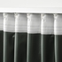 ROSENMANDEL Block-out curtains, 1 pair - dark green 135x300 cm
