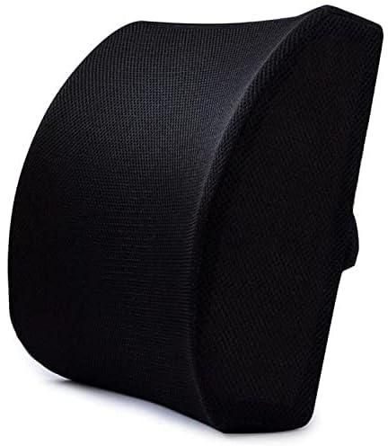 Car Memory Foam Cotton Lumbar Support Back Cushion, Lower Back Pain Relief Back Pillow For Computer/Office Chair, Car Seat, Recliner(Black) KD0002amazom1458654