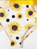 SHEIN Girls 1pack Sunflower Print Cut Out One Piece Swimsuit