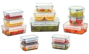 13-Piece Food Preserving Box Clear/Blue 4 x 240ml