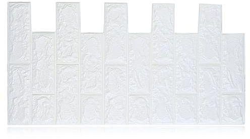 Elikang Modern Style 3D Multi-color Foam Wallpaper Bedroom Living Room Background Wall Sticker - White