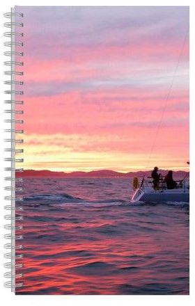 A4 Spiral Bound Printed Notebook Yellow/Pink/Blue