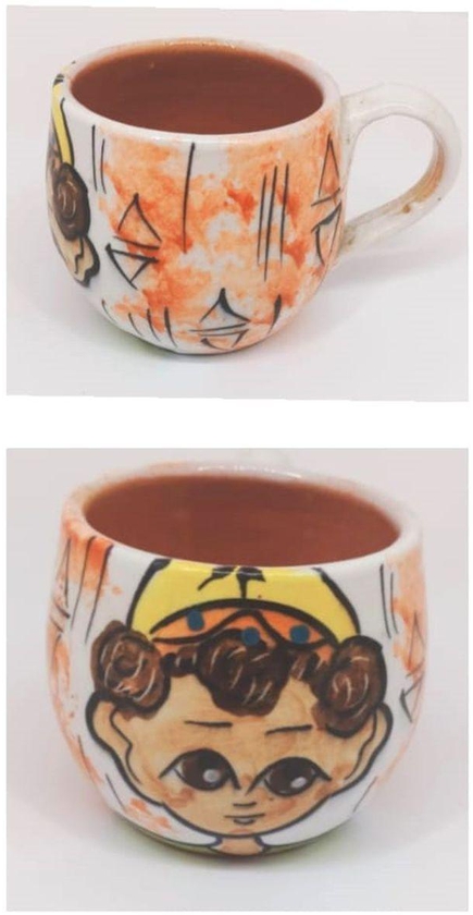 Tea Mug Made Of Porcelain, Hand Painted In Many Attractive Colors