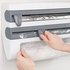 3 In 1 Paper Dispenser With Top Shelf Cling Film Wrap Aluminum Foil & Kitchen Roll Dispenser