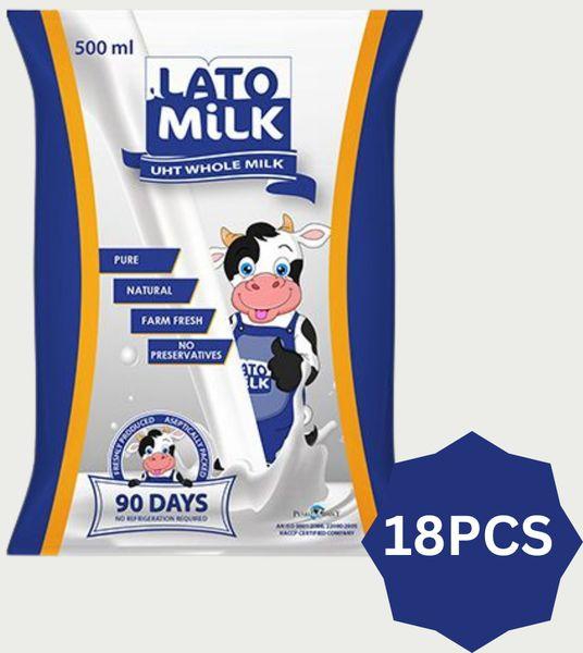 Lato Milk Milk UHT Whole Milk 500ml 18 Pcs