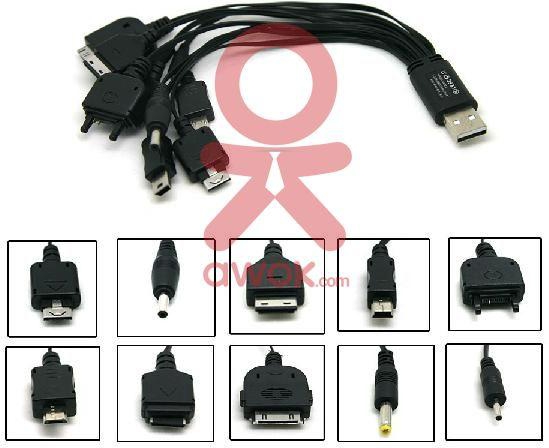 Universal 10 in 1 USB Charging Cable