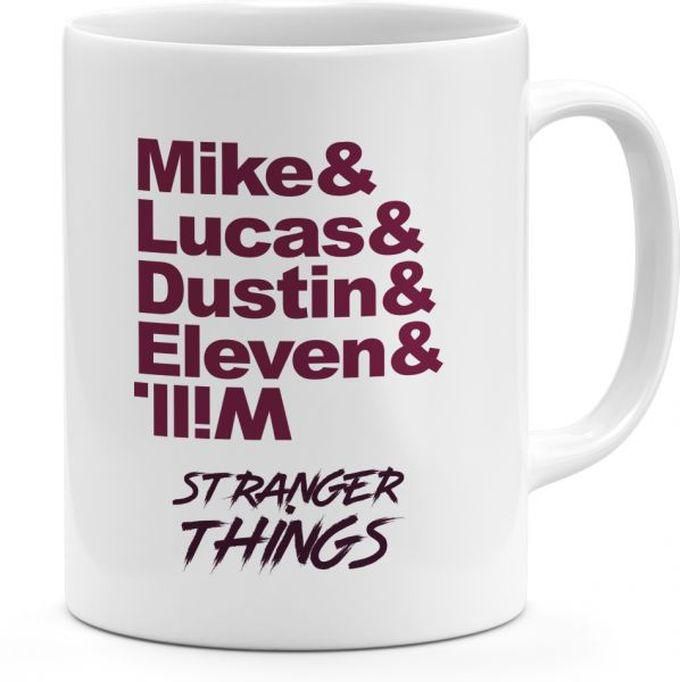 Stranger Things Team 11oz Coffee Mug Mike Lucas Dustin Netflix 11oz Ceramic Novelty Mug