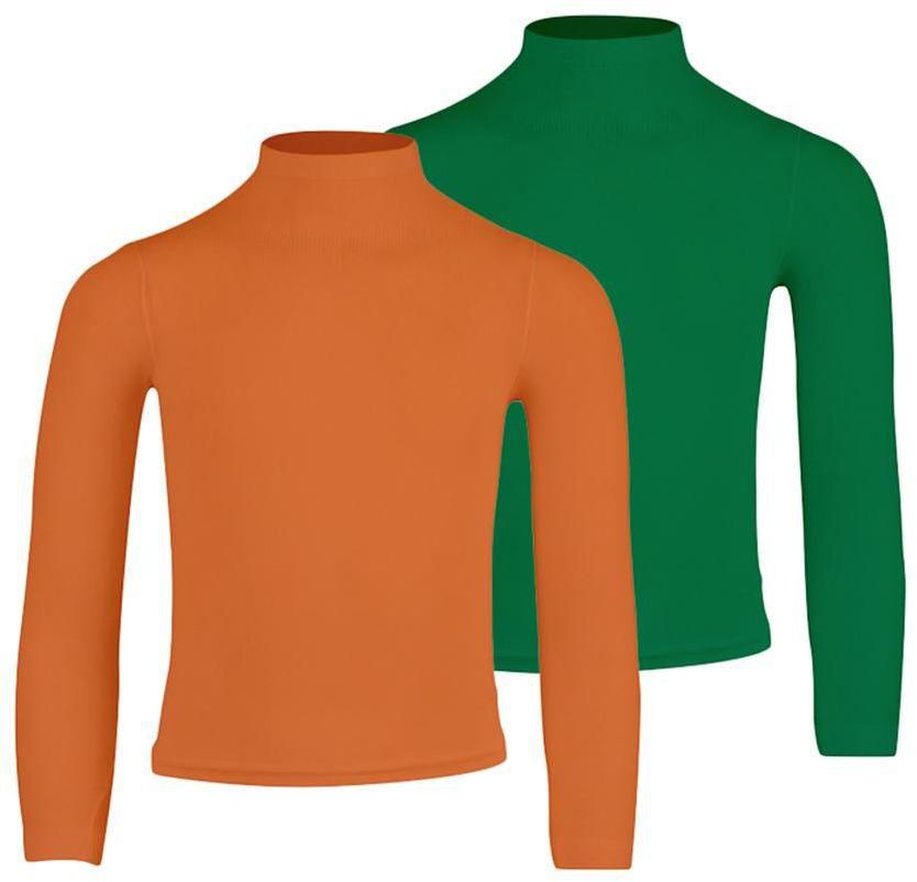 Silvy Set Of 2 T-Shirts For Girls - Dark Orange Green, 12 - 14 Years