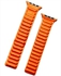 سوار جلد في بي جي لساعة ابل واتش سيريز 4 و5 و6، بحجم 42، 46 ملم - برتقالي