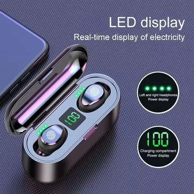Wireless Bluetooth Stereo Headset Earbuds LED Display
