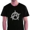 Anarchy Men's T-shirt Grey Print UK Small