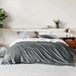 Fabienne Sherpa Blanket Single Size Twin Plush Throw Bed Blanket ,160X220cm, Flannel Fleece Reversible Lamb Blanket, Grey