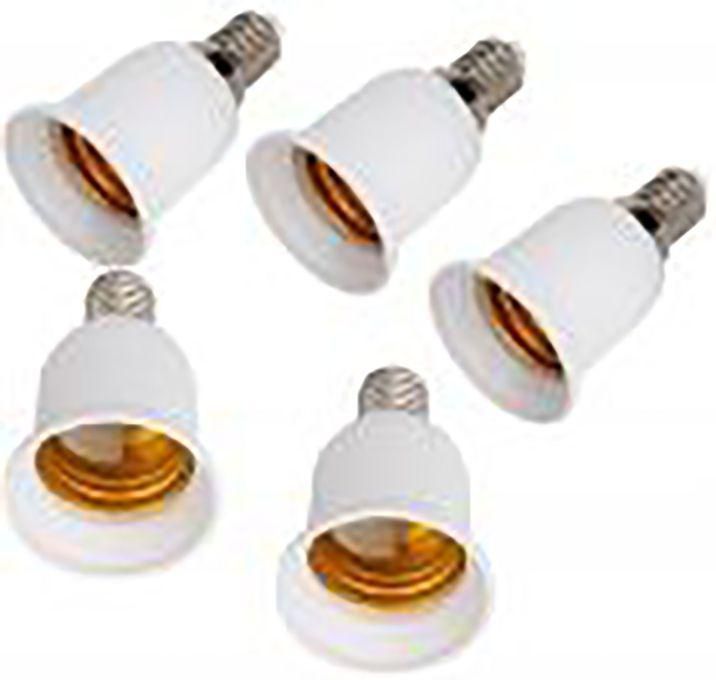 Convert E14 To E27 Base Socket Light Bulb Lamp Converter - 5 Pcs