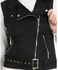 Ravin Faux Zipped Moto Vest - Black