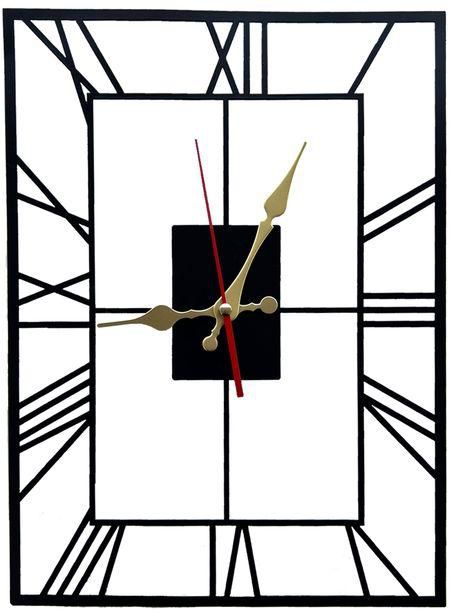 Metal Latin Vertical Rectangular Wall Clock - 40 Cm X 25 CM Black Color