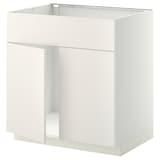 METOD خزانة قاعدة لحوض مع بابين/واجهة, أبيض/Veddinge أبيض, ‎80x60 سم‏ - IKEA
