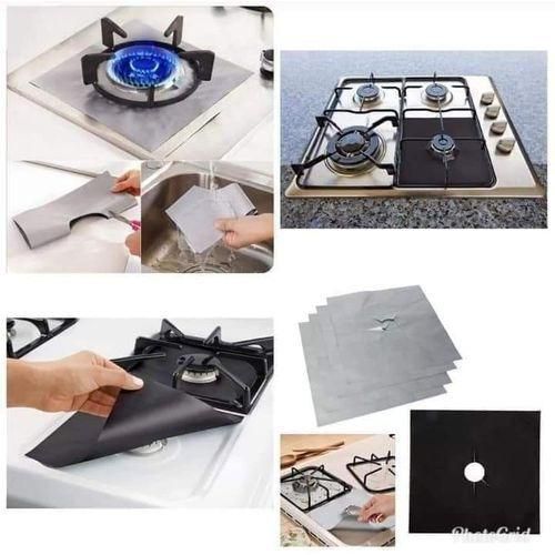 Generic Gas Stove Cooker Protectors Cover Liner Clean Mat Pad 4Pcs