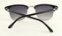 Fashion half frame retro sunglasses for men women black 3016-2