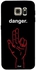 غطاء حماية واقٍ لهاتف سامسونج جالاكسي S6 مطبوع عليه كلمة Danger
