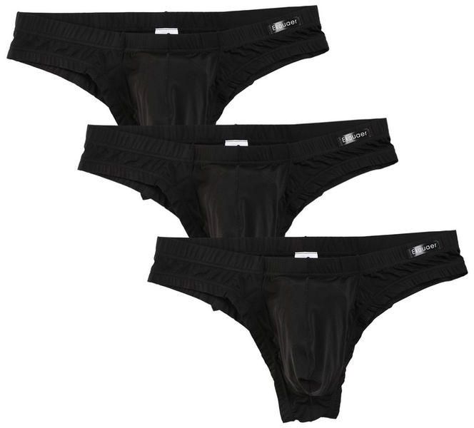 Ekouaer Men Briefs Solid Soft Low Waist Daily Underwear Pack of 4 H1PS 