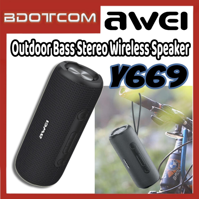 Awei Y669 Portable Outdoor Bass Stereo Wireless Bluetooth Speaker