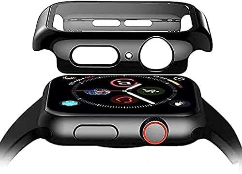 Generic Black 360 Degree Full Cover Curved Edge Frame Screen Protector For Apple Watch 44 mm