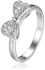 925 Sterling Silver Bow Cubic Zirconia Wedding/Engagement Ring