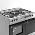 Mika Standing Cooker, 90cm x 60cm, 5G (2Wok), Elec. Oven (Air Fry+Convection.), 10F, Gas Bottle Cabinet, MST90PU5GHI2WGC