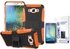 Ozone Tough Shockproof Hybrid Case Cover with Screen Protector for Samsung Galaxy E7 Orange