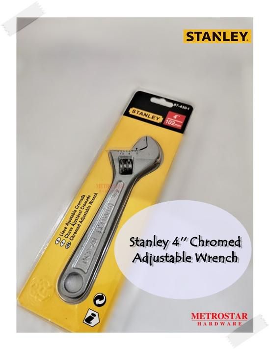 Stanley 4'' Chromed Adjustable Wrench
