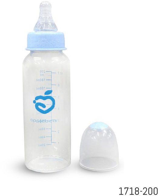 AppleBear Glass Baby Bottle Medium Flow Silicone 200 Ml