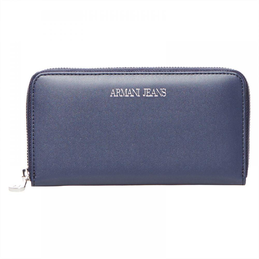 Armani Jeans Navy Polyester For Women - Zip Around Wallets