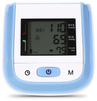 Generic Automatic Wrist Digital LCD Sphygmomanometer Measuring Tool - Blue