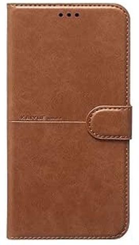 Kaiyue Flip Leather Case Cover For Realme 5 - Brown