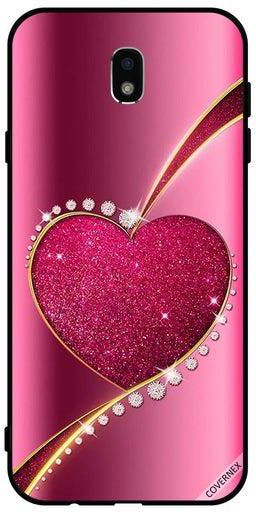 Protective Case Cover For Samsung Galaxy J7 Pro Diamond Glitter Heart