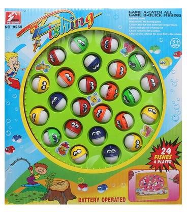 High-Quality Portable Creative Battery Operated Plastic Fishing Game For Kids 34.6x4.8x33.2cm