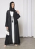 Abaya Gartirized Sleeves And Symmetric Emroidery With White Inner Dress