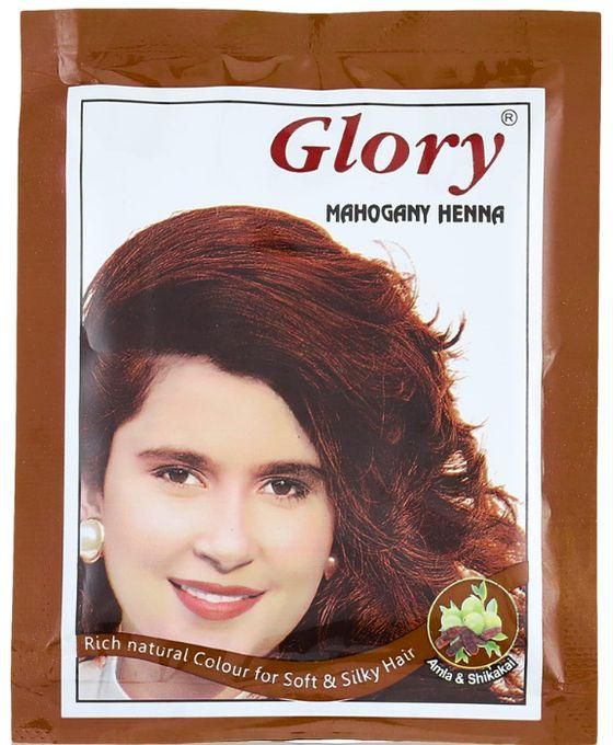 Glory صبغة شعر الحناء ماهوجني من جلوري - 2 كيس - 10 جرام