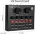 V8 Sound Card PC Voice Live Broadcast
