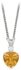 Heart Shaped Citrine and Cubic Zirconia Pendant Necklace in Sterling Silver.1.02ct.tw
